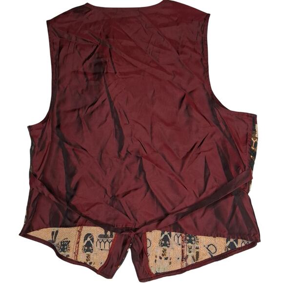 Nutcracker Ballet Tapestry Vest Vintage Holiday Christmas Womens XL Red Green - Picture 3 of 9